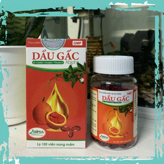 (CHÍNH HÃNG)Dầu Gấc Abipha - Bổ Sung Vitamin A - Hỗ Trợ Cho Người Thị Lực Kém Và Quáng Gà lọ 100 viên