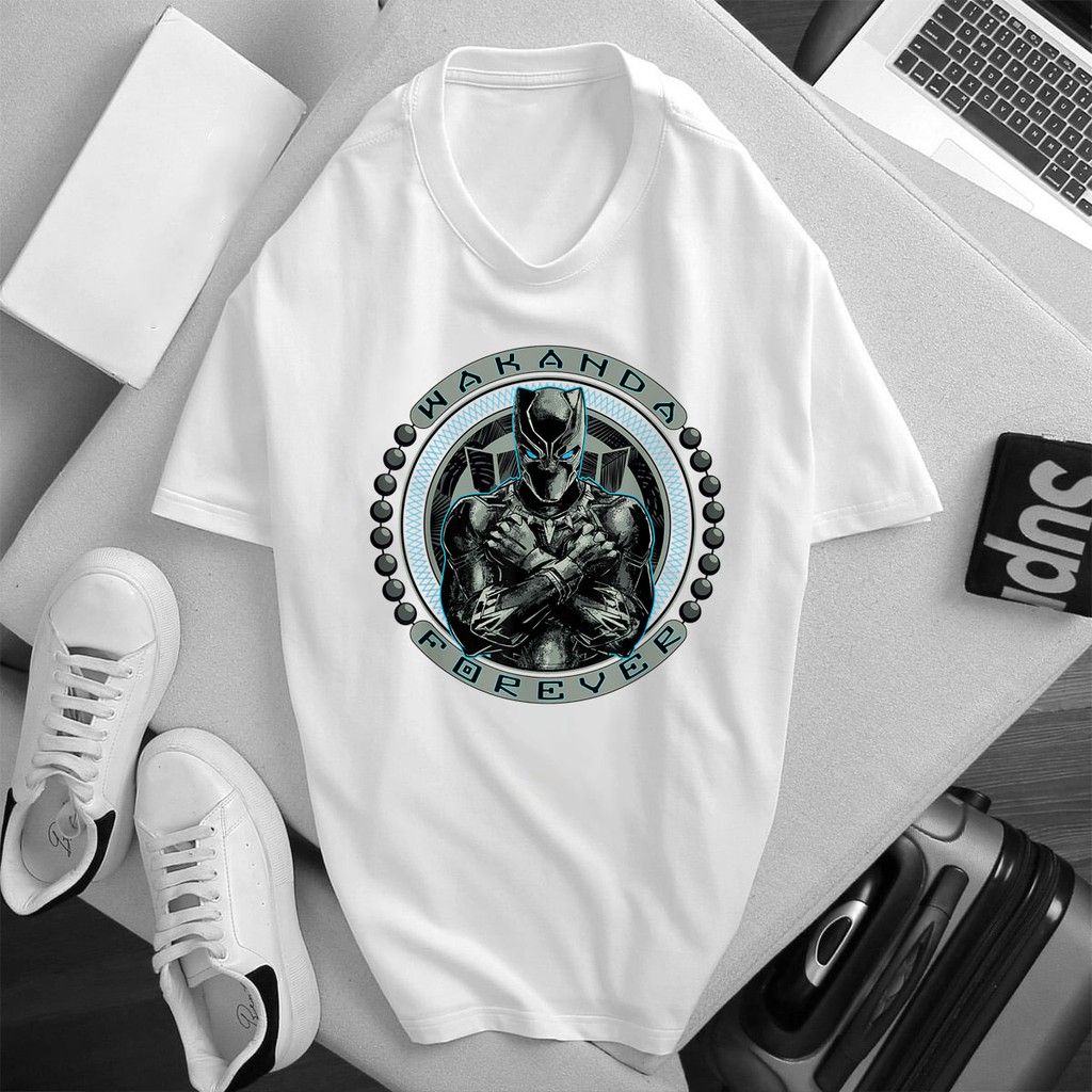 ÁO THUN UNISEX MARVEL BÁO ĐEN BLACK PANTHER IN HÌNH CUTE GIÁ RẺ CỰC SHOCK CÓ SIZE TRẺ EM - 527