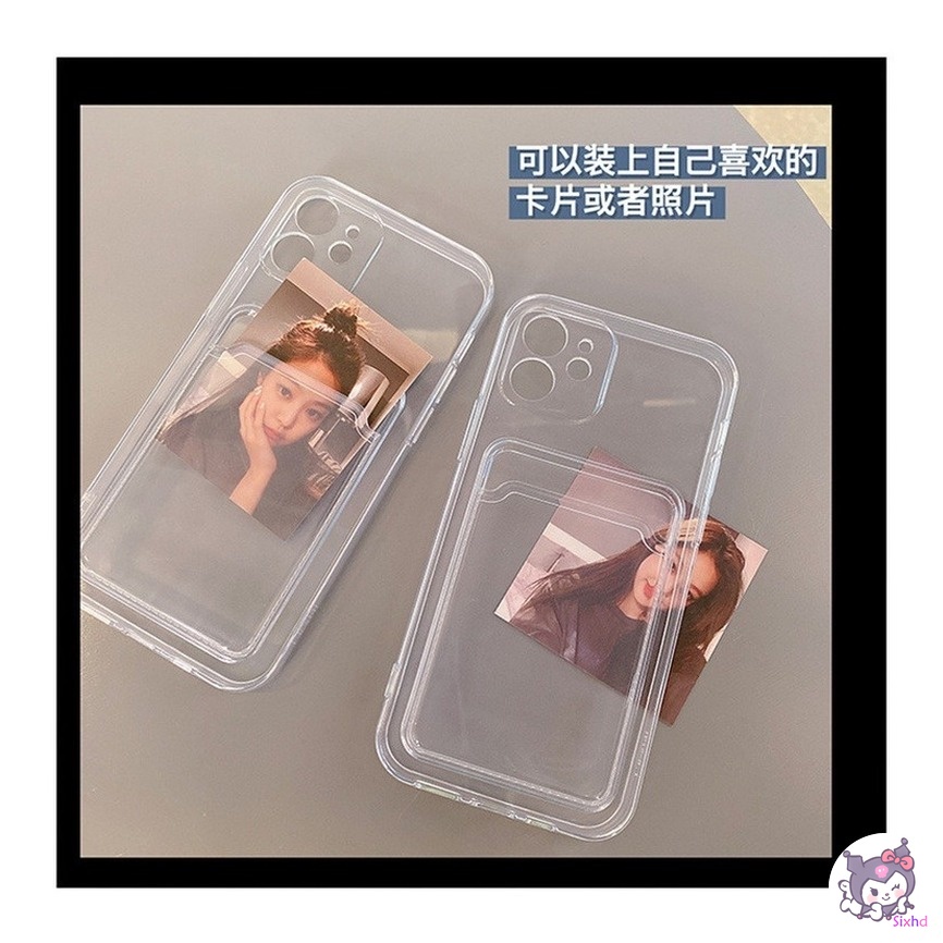 Ốp điện thoại có ngăn đựng thẻ mỏng cho iPhone 13 12 11 pro max se2020 13 12mini 11 pro max x xr xs max 8 7 6 6s plus | BigBuy360 - bigbuy360.vn