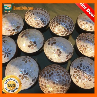 Bát Dừa, Gáo Dừa Khảm Trai, Trứng Để Bánh Kẹo, Đựng Hạt Dưa, Làm Quà Tặng, Decor Trang Trí Làm Nail