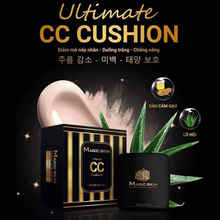 PHẤN NƯỚC NGỌC TRAI Magic Skin Ultimate CC Cushion 3in1 CHỐNG NẮNG, MAKEUP, DƯỠNG DA