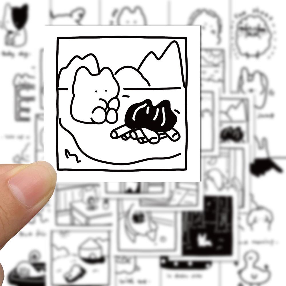 Bộ 40 Miếng Dán Hoạt Hình Dễ Thương Chống Thấm Nước Trang Trí Laptop