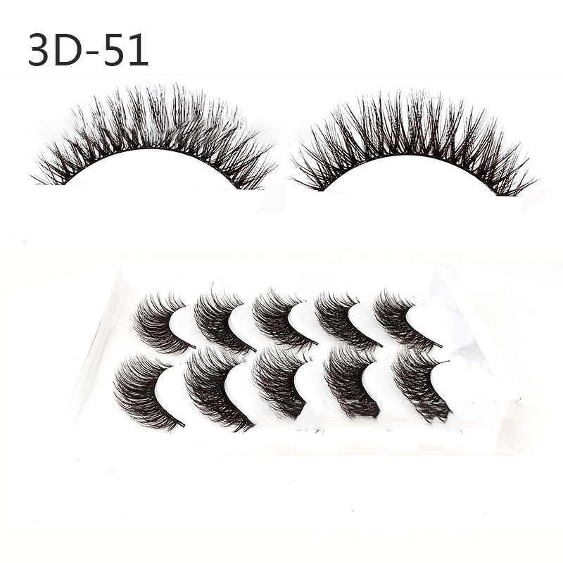 Bộ 5 Cặp Lông Mi Giả 3D Dài Tự Nhiên