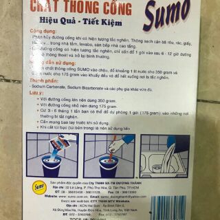 Bột thông cống, thông cầu SUMO