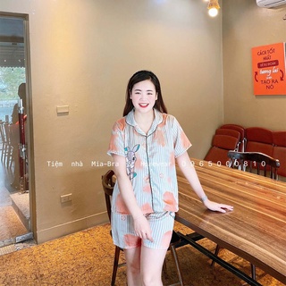 Đồ ngủ pyjama Mia lụa Hàn quần cộc mềm mại
