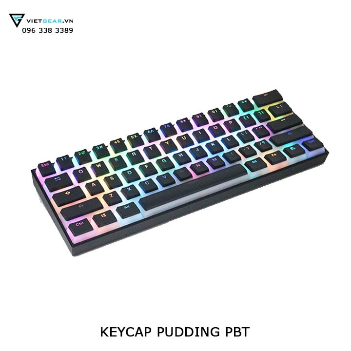 Bộ nút bàn phím Pudding PBT double xuyên led fullsize