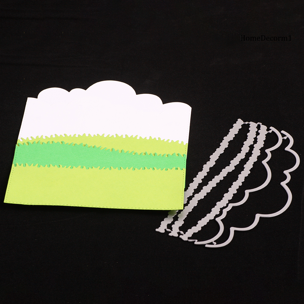 Khuôn cắt giấy diy hình đám mây và cỏ dập nổi trang trí sổ tay