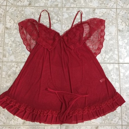 Váy ngủ nữ sexy vol thun ren rẻ đẹp AMUSE V28🔥bigsize tới 65kg🔥kèm quần lót nữ cao cấp gợi cảm | BigBuy360 - bigbuy360.vn