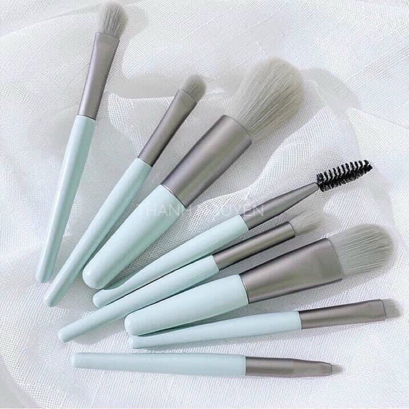 Bộ cọ cơ bản 8 món siêu xinh, cọ trang điểm set 8