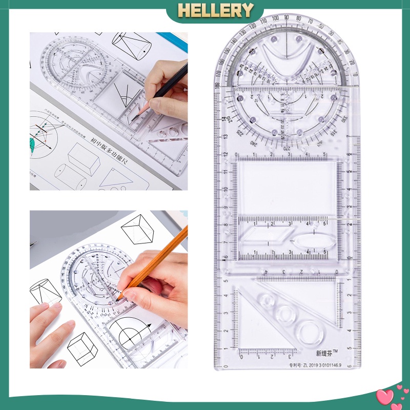 Thước Kẻ Hình Học 3D Đa Năng Thông Dụng Cho Trường Học