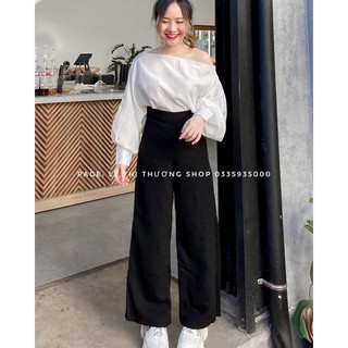 ☀️ set bộ quần suông + áo lệch vai