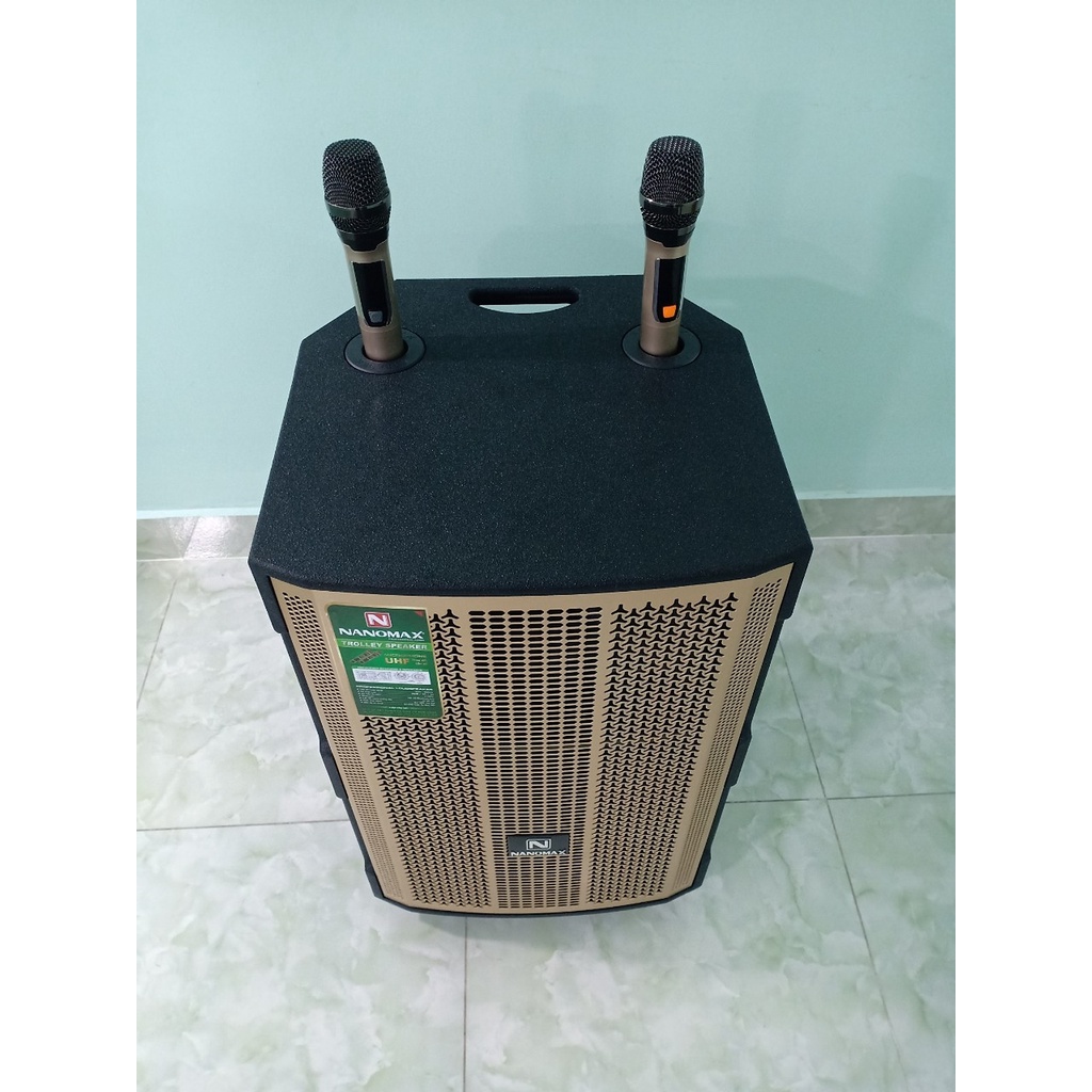 Loa Kéo Karaoke Nanomax SK-12F3 2022 Bass 30 Tặng 2 Mic Đọc - Hàng Chính Hãng - Gia Khang Shop