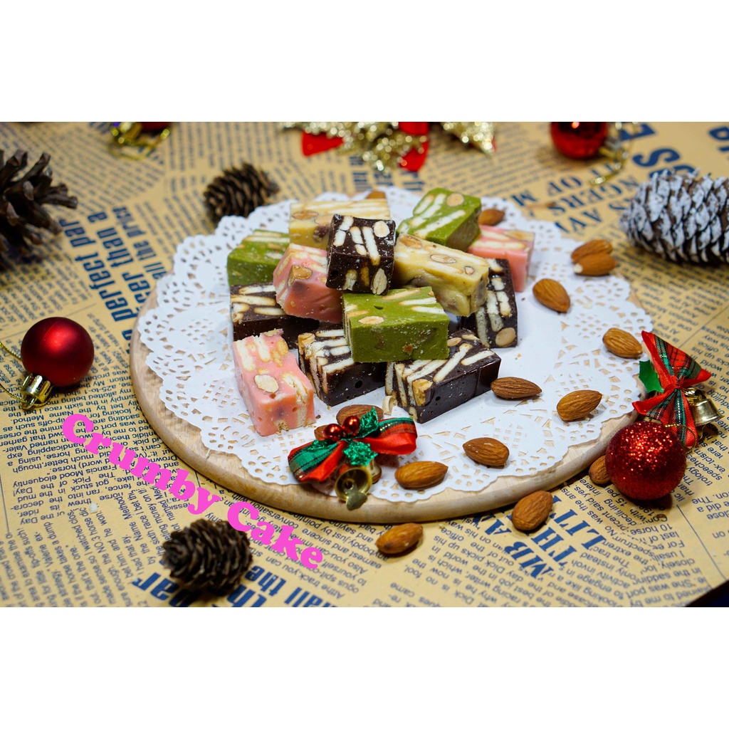 KẸO NOUGAT ÍT NGỌT VỊ HẠNH NHÂN BÁNH QUY (Kẹo Hạnh Phúc)