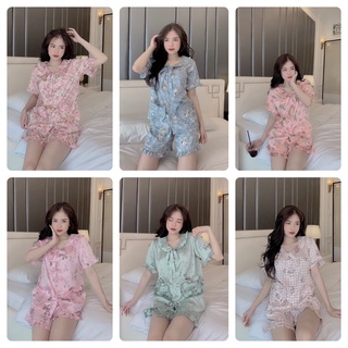Bộ pijama lụa💋hàng cao cấp loại 1💋 đồ bộ pijama bèo nơ tiểu thư