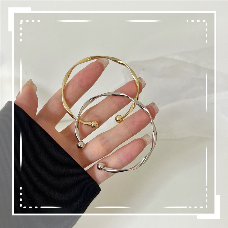 Vòng Đeo Tay Thiết Kế Xoắn Ốc Đơn Giản Hợp Thời Trang Cho Cặp Đôi