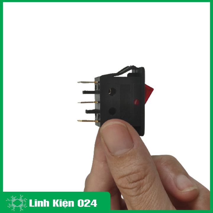 Công tắc bập bênh KCD2-01 10A/250V 3 chân có đèn báo