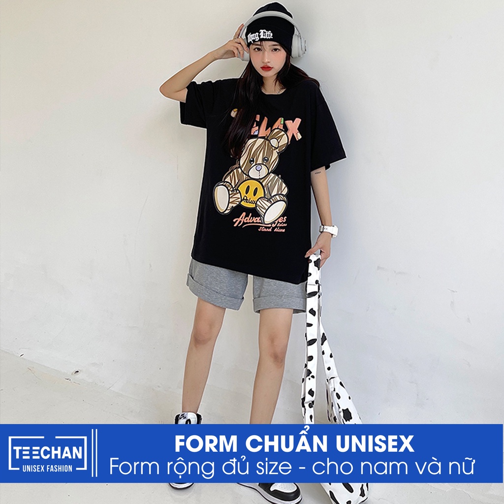 Áo thun Nam Nữ TN73 Unisex Form rộng tay lỡ street wear Basic thoáng mát chất cotton 100% TEECHAN