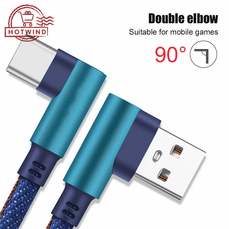 Dây cáp sạc nhanh góc 90 độ đầu USB 3.1 Type C