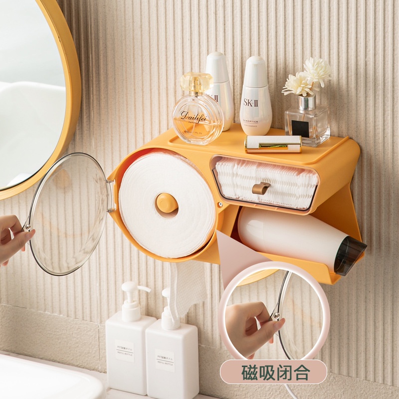 Giá Đỡ Cuộn Giấy Vệ Sinh Kèm Móc Treo Tiện Dụng Cho Phòng Tắm