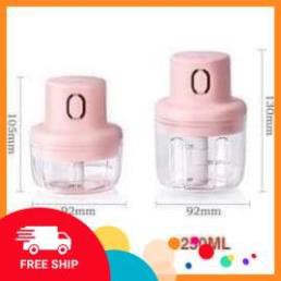 [Xả Kho Cắt Lỗ] [ SIÊU SALE ] Máy Xay Tỏi Ớt Cầm Tay Mini Sạc Điện 100ml 250ml Tiện Lợi