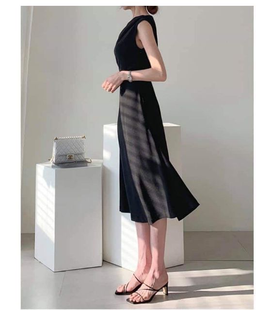 🌺DTB19Z312244 ĐẦM THIẾT KẾ LỆCH VAI DÁNG DÀI🌺