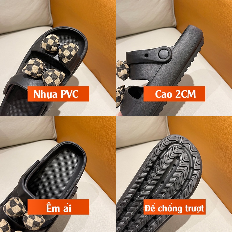 Dép quai ngang nam nữ đúc nguyên khối cao 3cm, chất eva siêu bền êm chân không ngấm nước