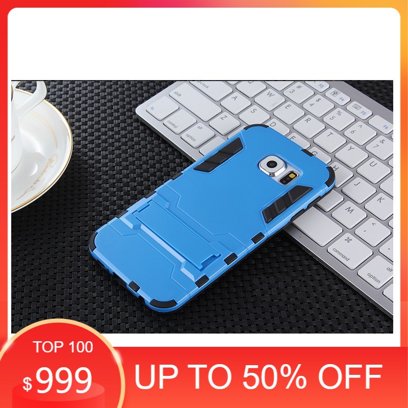 Ốp lưng Samsung Galaxy S6 Edge Plus chống sốc Iron man có chân dựng máy