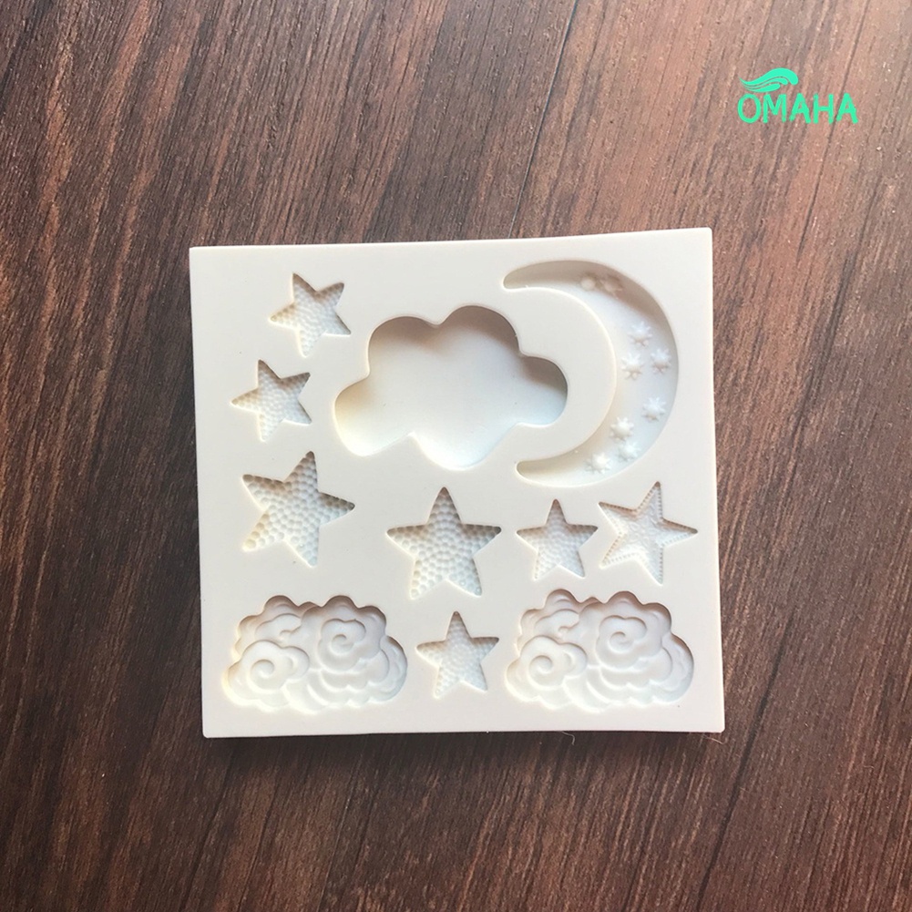 Khuôn Silicone Tạo Hình Làm Bánh Kẹo Hình Trăng Sao DIY