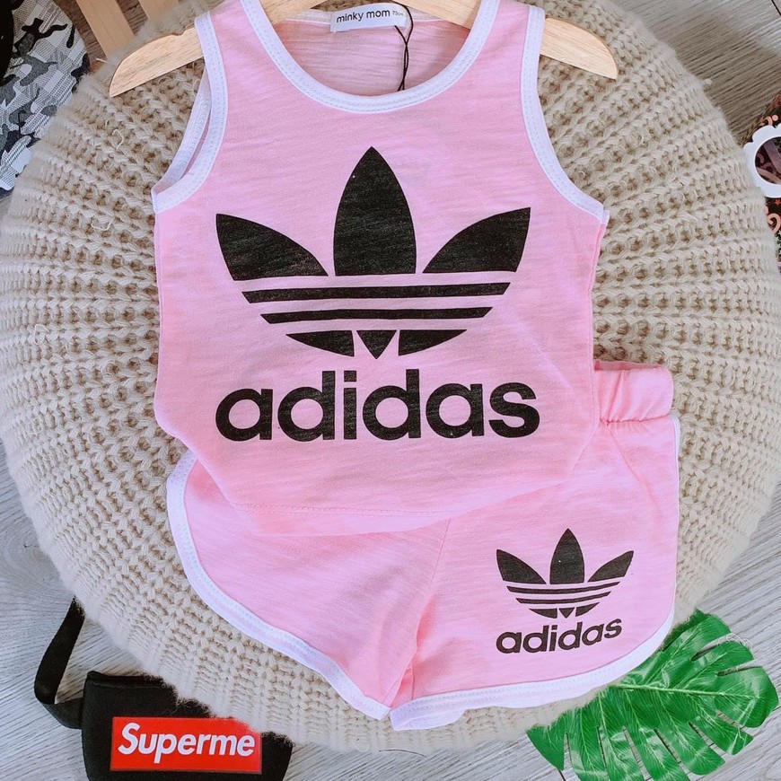 Bộ adidas Ba lỗ cho Bé thun cotton xược bao mát mịn