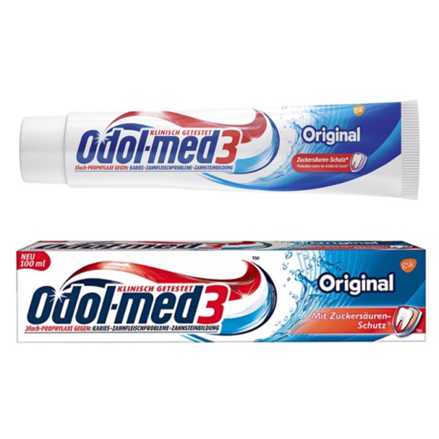 Kem đánh răng Odol Med 3 Original, 75 ml - hàng xách tay Đức