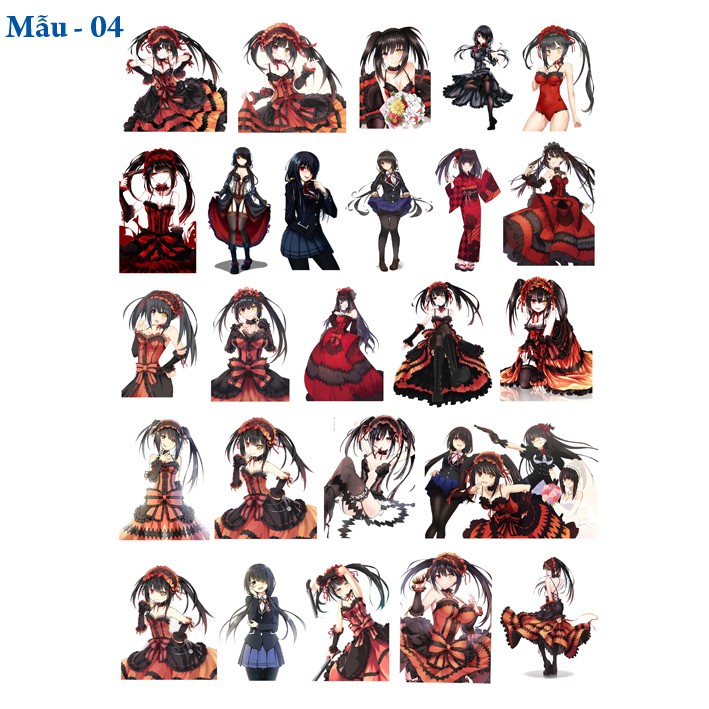 Sticker / Hình Dán anime Date Alive - Yoshino- Kurumi- Tohka- Kotori
