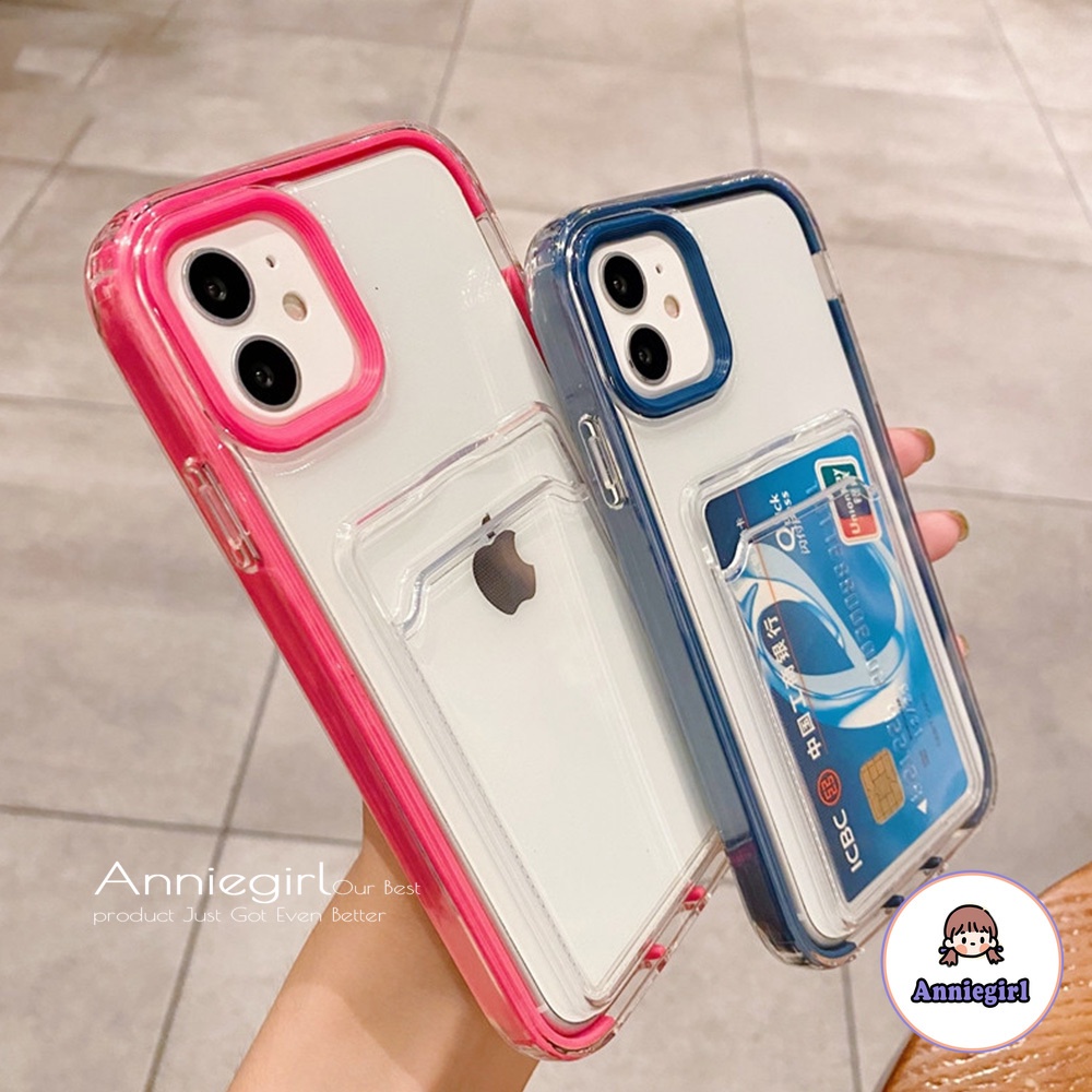 Ốp điện thoại tpu chống sốc có ngăn đựng thẻ tiện lợi cho iPhone 13 12 11 Pro Max X Xs Max Xr 8 7 Plus | BigBuy360 - bigbuy360.vn