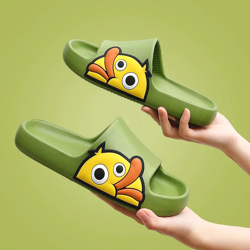 Dép bánh mì nữ vịt cute chất liệu EVA chống nước nhẹ êm đi mưa đi biển ở nhà