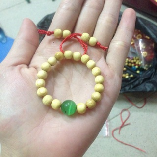 Vòng dâu trơn mix đá mệnh