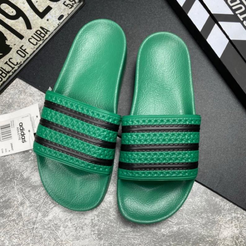 Dép nam - dép quai ngang ITALY Đế Xanh 3 sọc đen| dép bánh mì Adilette Nam Nữ Thời Trang - Shop MR BEAN VNXK93 .