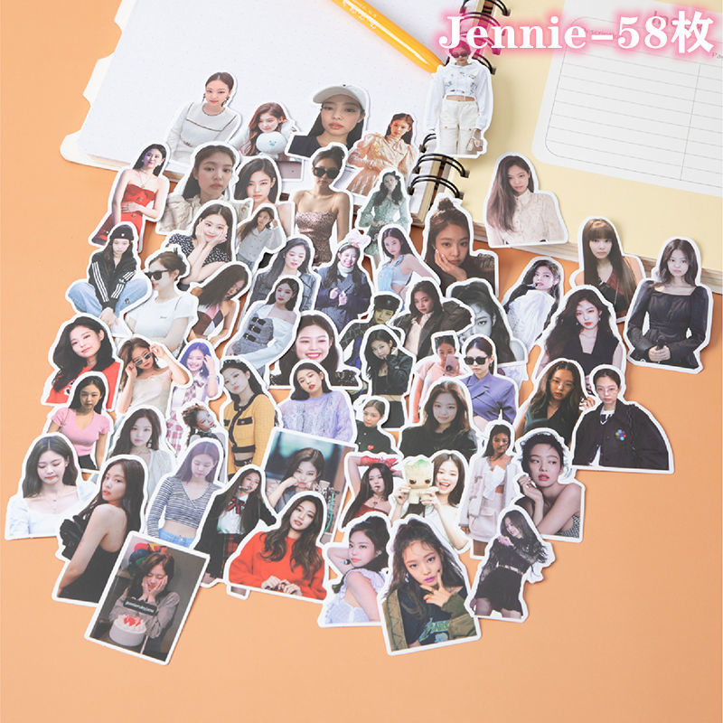 1sticker Hình dán ngôi sao nhóm Blackpink Lisa Jennie Jisoo Rose trang trí quyển nhật ký/ điện thoại di động