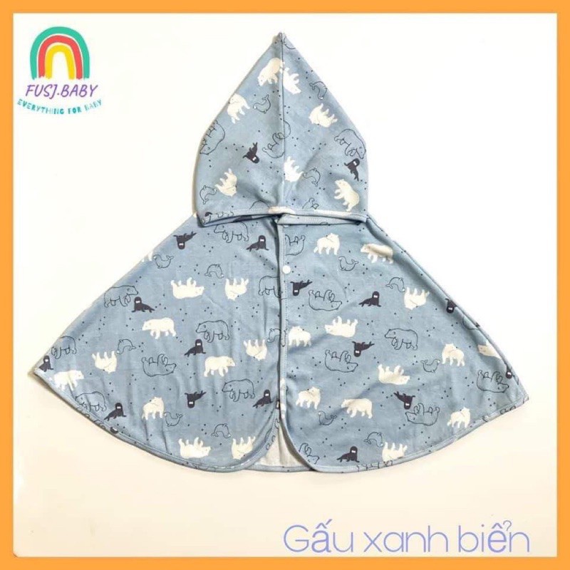 Áo Chống Nắng Cho Bé, Áo Choàng Cánh Dơi Họa Tiết Đáng Yêu Fusi Chất Liệu Cotton - Sunkids