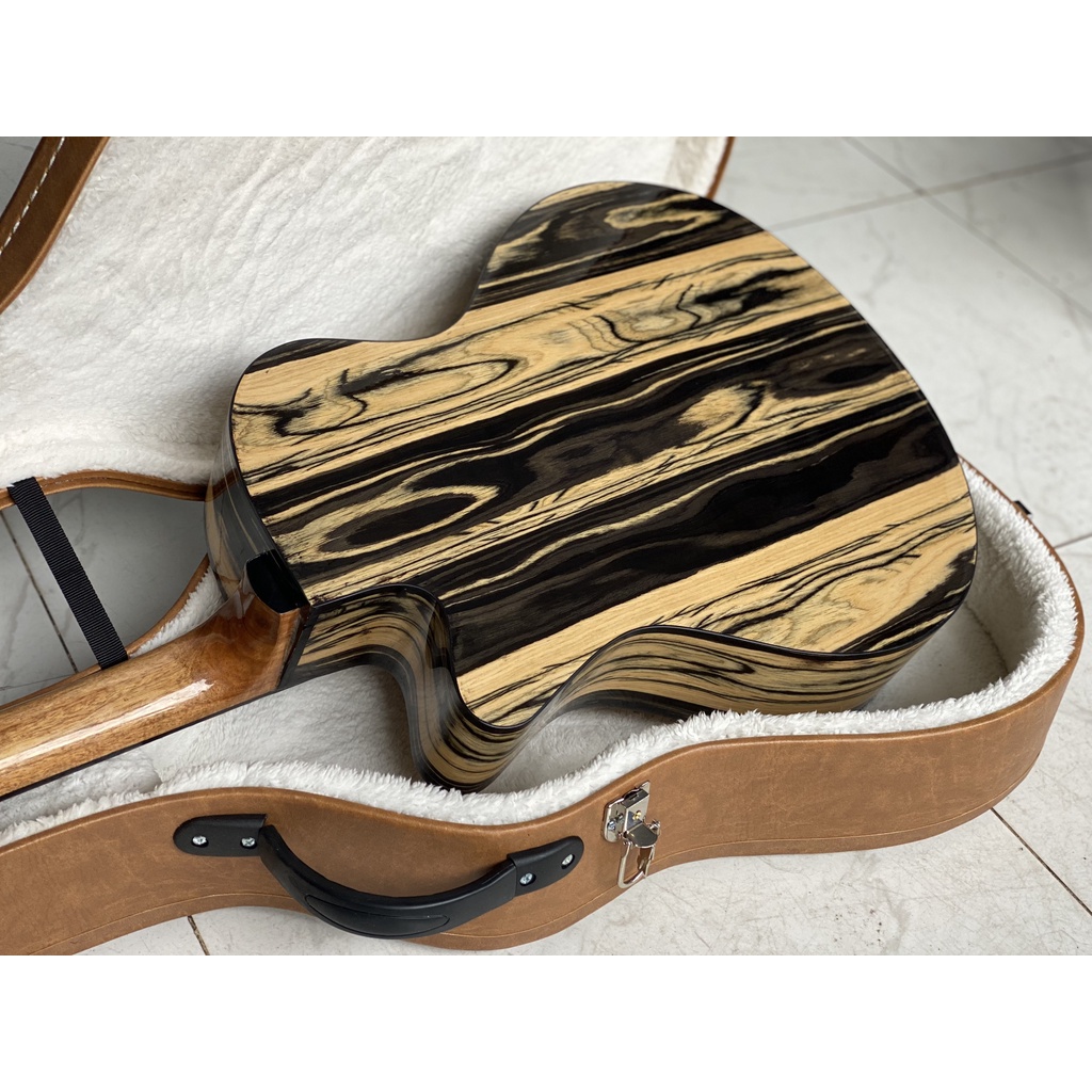 Đàn Guitar Acoustic Top Solid Vát Hông Đàn Gỗ Mun Thái Mã Đàn TS-158