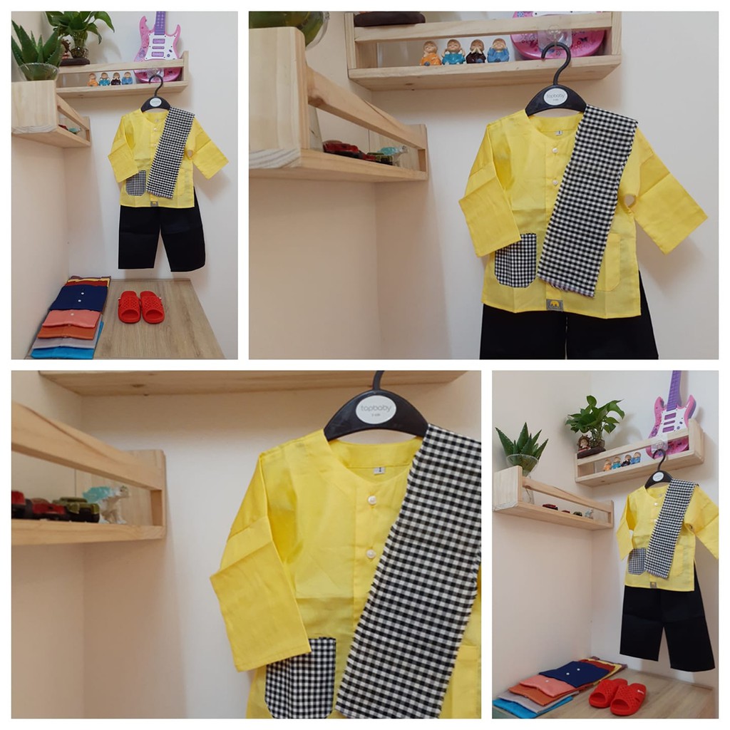 Bộ bà ba Bé trai Bé gái màu vàng