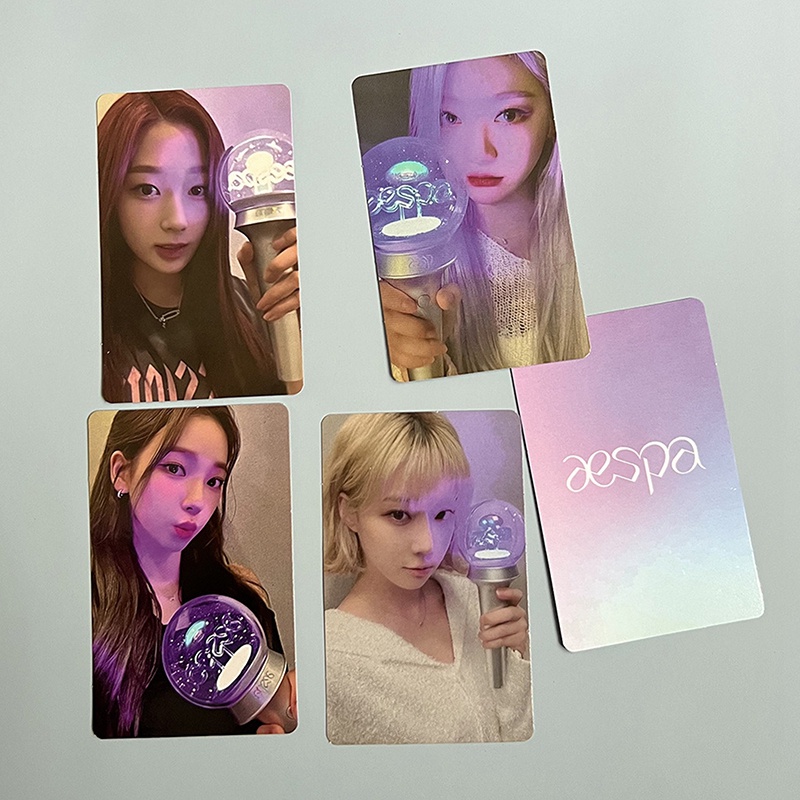 Set 4 Tấm Thẻ Ảnh Lomo Card Nhóm Nhạc Kpop Aespa Fanlight
