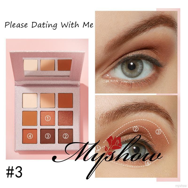 Bảng Phấn Mắt Pretty Comy 9 Màu Mờ Và Ánh Kim Ô Vuông Trang Điểm Tiện Gọn | BigBuy360 - bigbuy360.vn