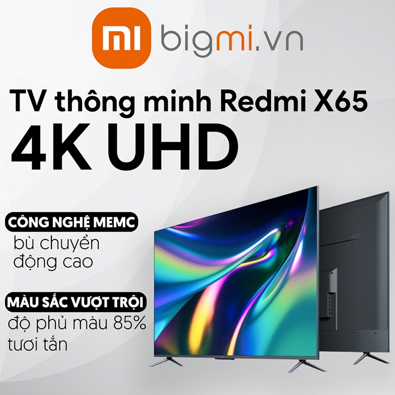 Smart tivi X series - Xiaomi Redmi X65 65 inch 4K ultra HD LED HDR10 + Loa 30W Dolby Atmos