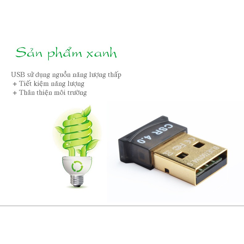 USB phát Bluetooth chuẩn 4.0 Dongle dùng cho PC, laptop