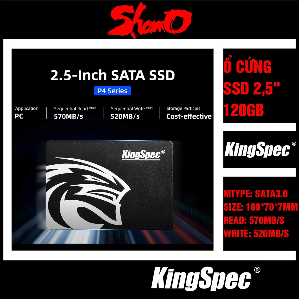 Ổ cứng SSD 2.5” KingSpec 120GB (P4) – Chính Hãng – Bảo hành 3 năm – SSD 120GB