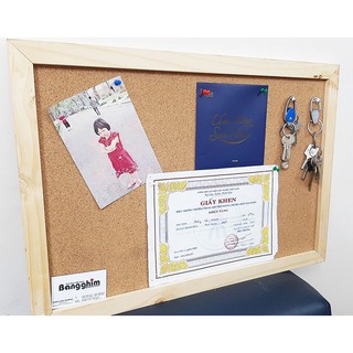 Bảng bần khung gỗ tự nhiên 44x64cm,