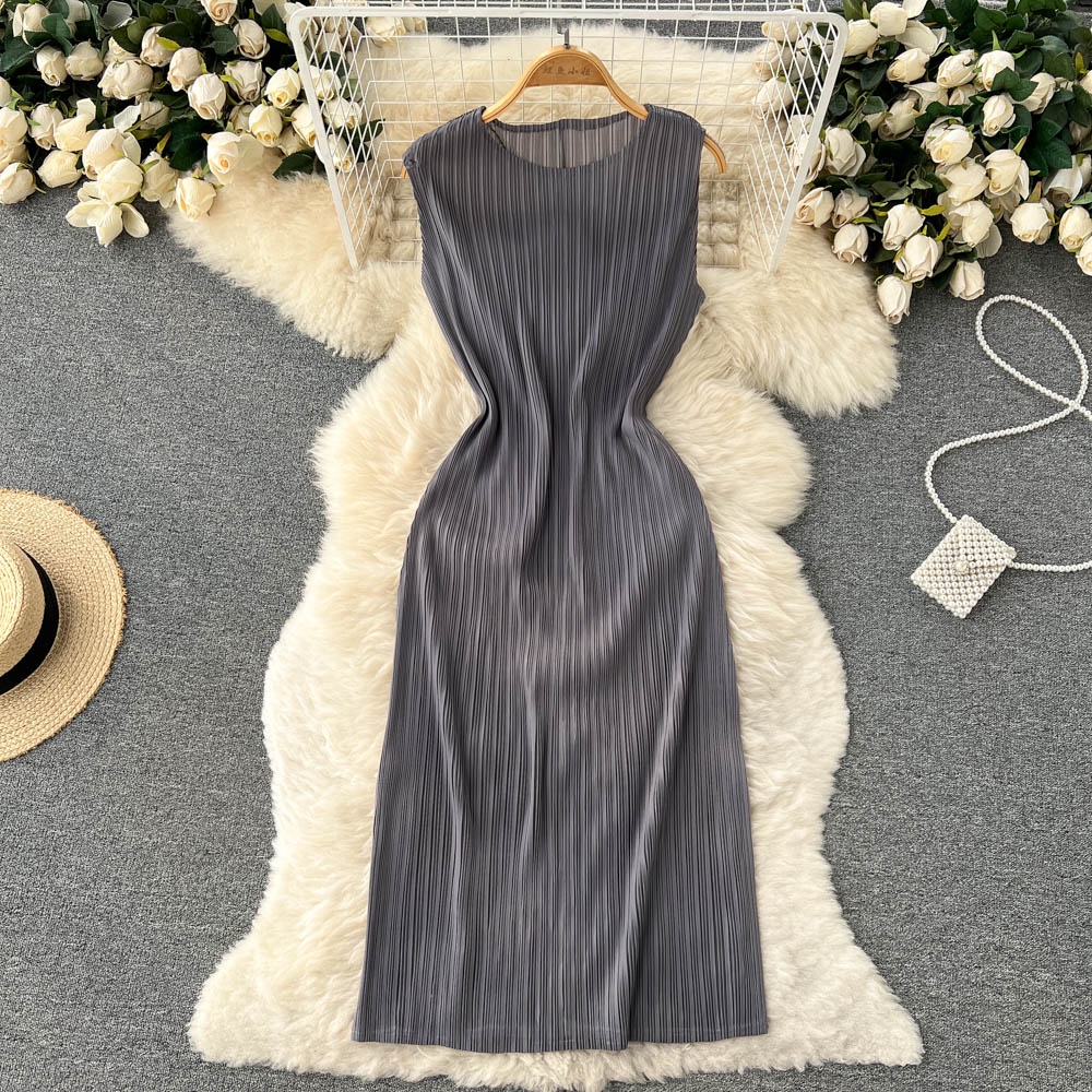 Đầm Maxi Không Tay Dáng Rộng Phong Cách Hàn Quốc Mới