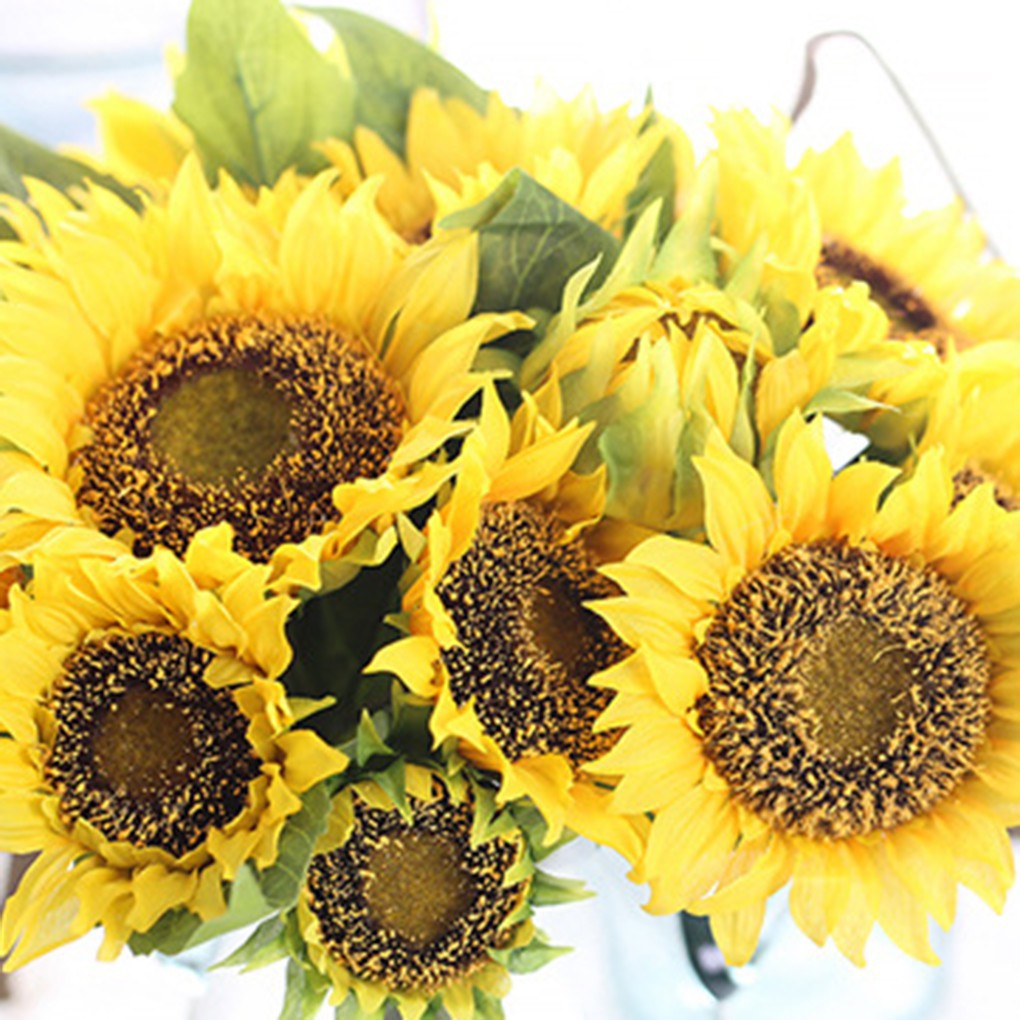 Bó hoa hướng dương nhân tạo trang trí đẹp mắt