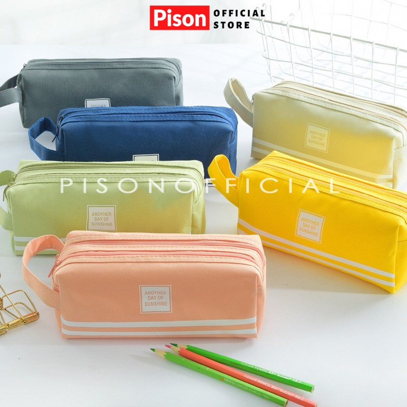 Hộp bút Pison nhiều mẫu,bao bút, túi bút họa tiết dễ thương, túi đựng đồ dùng cá nhân - 1 cái