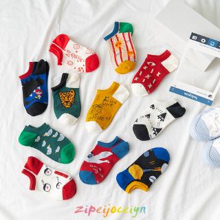 Vớ Cổ Thấp In Họa Tiết Hoạt Hình Phong Cách Nhật Bản Dễ Thương Thời Trang Cho Nữ