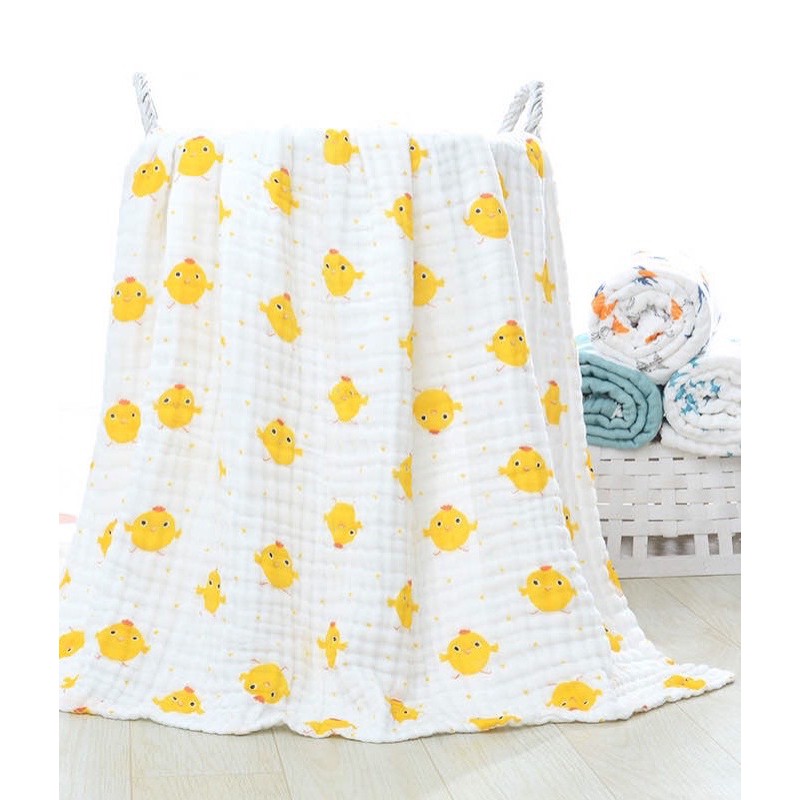 Khăn Tắm Xô Cotton 6 Lớp, Khăn Tắm Xuất Nhật Siêu Mềm Thấm Hút Tốt An Toàn Cho Bé Sơ Sinh